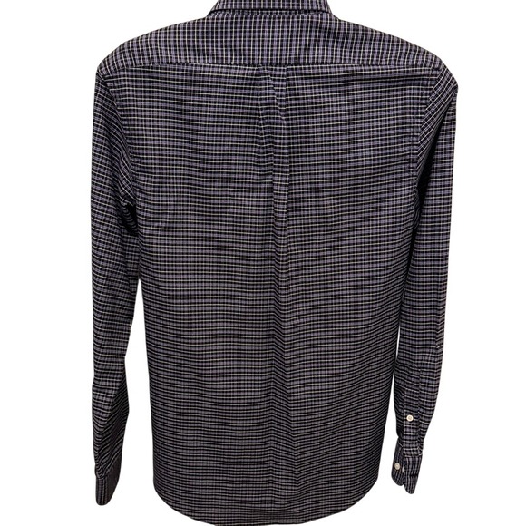 Chaps Slim Fit Plaid Button Down Shirt Mens Medium Wrinkle Free Cotton Blend - Picture 9 of 10